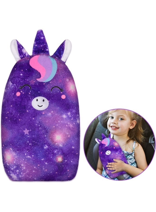 FIODAY Car Seat Belt Covers for Kids Unicorn Seat Belt Pillow Soft Seat Belt Cushion Adjust Seat Strap Pillow Head Neck Support for Children Baby Boys Girls Travel - Image 1